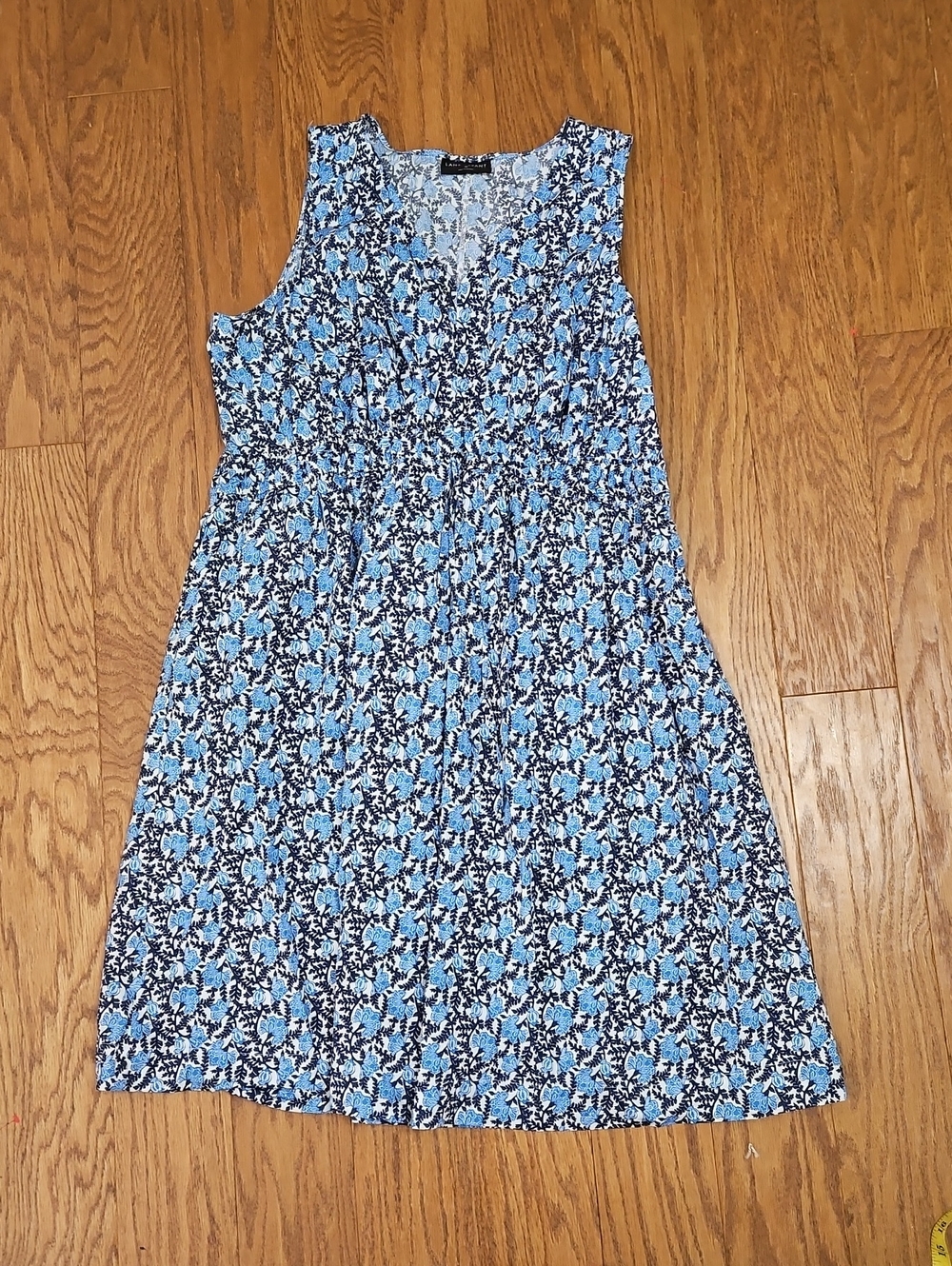 Lane Bryant Blue Floral Sleeveless Dress - Size 24